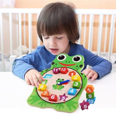 China Wooden Toys for Toddlers Children's Clock Toy Educational Toys Wooden Cognitive Learning Toys for Toddlers for sale