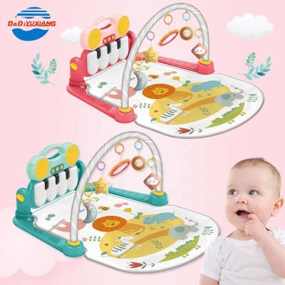 China Hanging Educational Toy Gym Multi Functional Baby Play Mats Crawl Musical Piano Play Toys Custom Baby Play Mat for sale