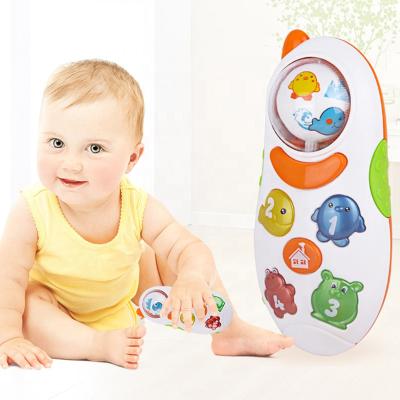 China Hot Sale Educational Toy Machine Kids Phone Toys Baby Music Battery Operated Leaning Phone for sale