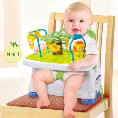 China Baby Multi-Functional Musical Plastic Chair Baby Dining Chair Baby Food Portable Baby Dining Chair With Piano for sale