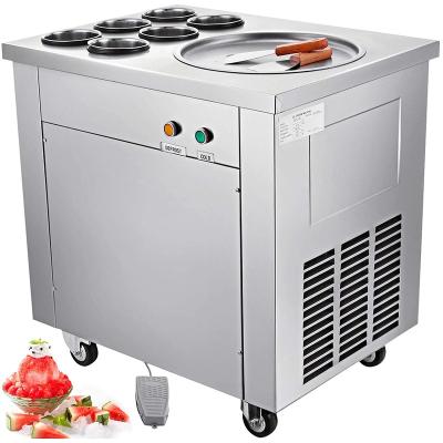 China Low Snack Factory Commercial 13.7 Pan Fruit Yogurt Ice Cream Machine /fry Fried Ice Cream Machine / Ice Cream Roll Machine for sale