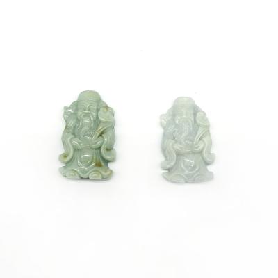 China China Light Green Hand Carved Jade Pendants For Jewelry Making for sale