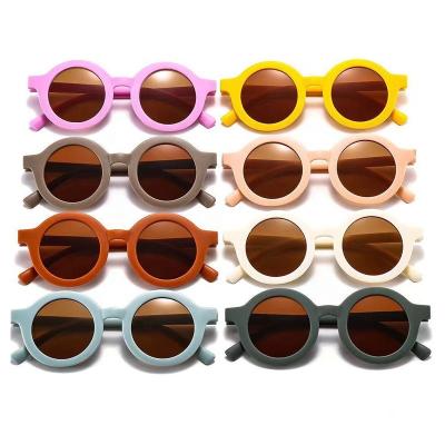 China Around 2022 retro fashion 90s popular round unisex vintage child sun glasses 1 to 8 years old toddler kids sunglasses for sale