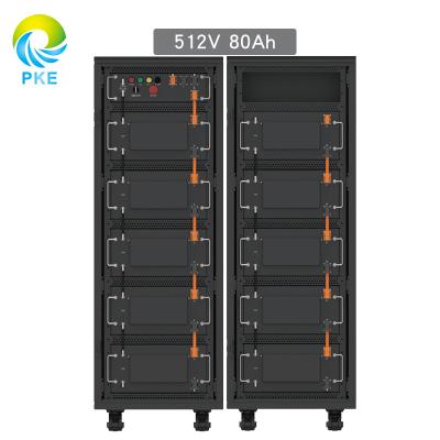 China Toys High Voltage 512V 80Ah Lithium LiFePO4 Battery Cabinet For ESS UPS 480V 80Ah Telecom Wind Solar Power System for sale