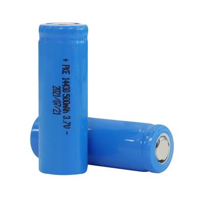 China YB14430-05A838 NMC toys lithium ion battery cell, 14430 3.7V 500mAh for sale