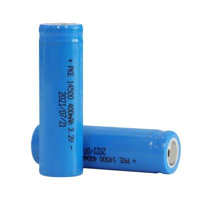 China Toys Deep Cylce YA14500-04A853 14500 3.2V 400mAh LiFePO4 lithium ion battery cell for machine tools LED flashlight for sale