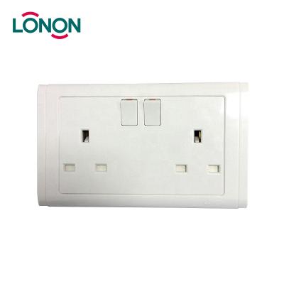 China LONON 13A Residential / General Purpose Electric Wall Sockets Switches 3 Pin Socket for sale