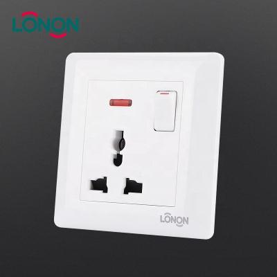 China Safety 1 Power 3 Pin Multi-Function Outlet Strip Universal Switched Electric Socket 220V Electrical Outlet for sale