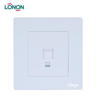 China Wall Socket 86*88mm Easy Installation Satin Series Data Socket Outlet Telephone TV Aluminum Telecom RJ11 Socket for sale