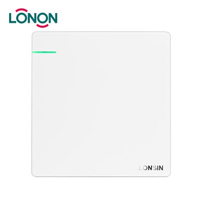 China LONON PC+Metal Residential / General Purpose Electric Power Switches For Home One Gang One Way Switch for sale