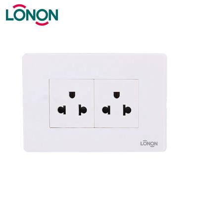 China Good Safety PC Cover Metal Backing Panel 16a Plugs Multiple Dual Power US Electrical Wall Outlets for sale