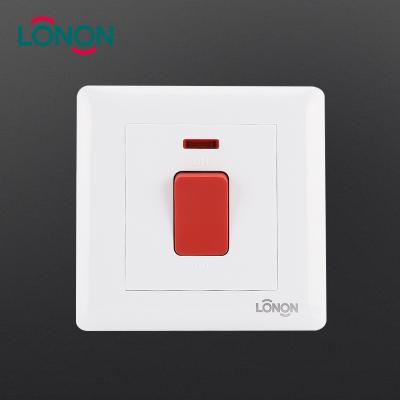 China Guangdong Metal Holding Plate 20a Double Pole Electric Water Heater Switch for sale