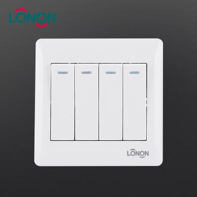 China All Purpose Cheap Price UK 4 Strip Led Wall Lamp Switch Plate for sale