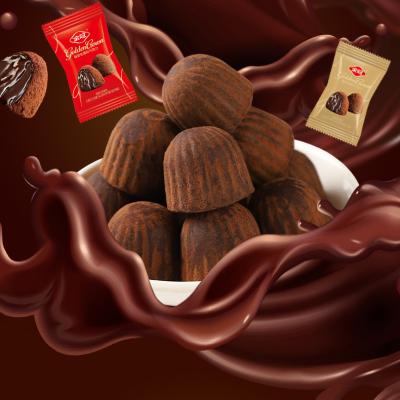 China Wholesale Delicious Bulk Chocolate Texture Chocolate Truffle Smooth Candy Chocolate Food OEM/ODM 500g for sale