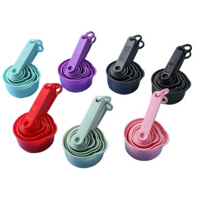 China Viable 5 Pieces Measuring Cups And 6 Plastic Measuring Spoons Kitchen Tools Measuring Cups And Spoons Set for sale