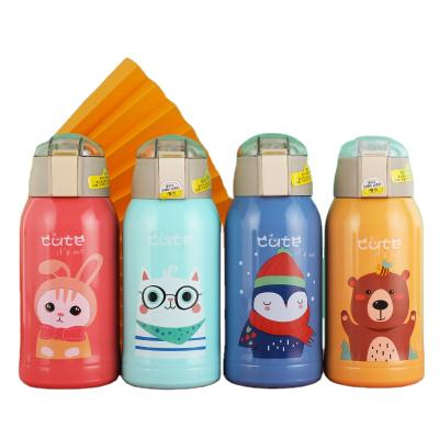 China Cartoon 316 Portable Smart Temperature Display 600ML Double Cover 600ML Mini Student Cup Smart Drinkware for sale