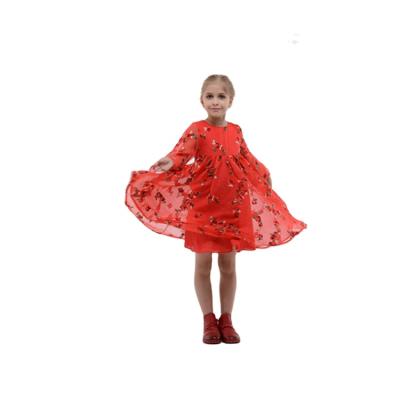 China China Factory Price Luxury Nylon Flower Party Wear Girls Dresses For Kids Girls for sale