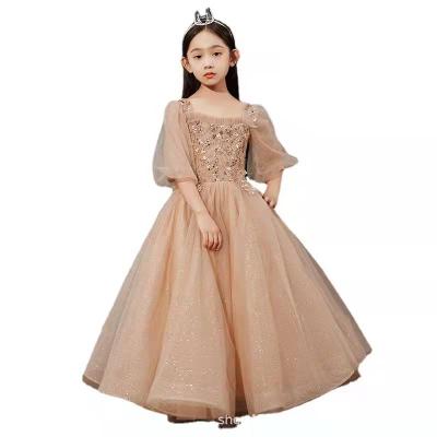 China Washable Girl's Champagne Dress for sale