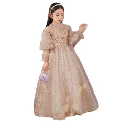 China Washable Girl's Champagne Dress for sale