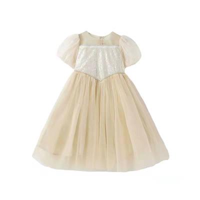 China Girl's Washable Lace Princess Sequined Dress for sale