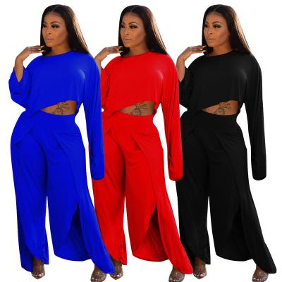 China Fashion QUICK DRY 2 Piece Pants Set Lace Up Two Piece Set For Women for sale