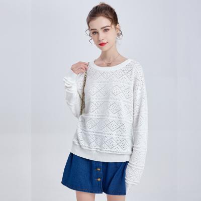 China Newest high quality solid color causal crewneck custom anti-pilling knitted gg women's sweaters knitwear jumper for sale