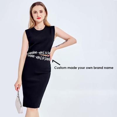 China Custom logo anti-pilling 2022 spring summer knit sweater wholesale jacquard knitted vest skirt light weight and luxury set for sale