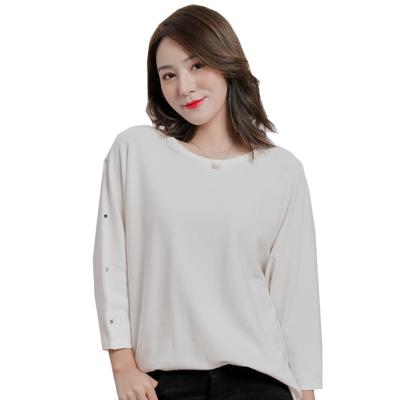 China PTTs Custom Women's Studs High Quality Viscous Nylon Sleeves Batwing Parride Customized Design Pullover for sale