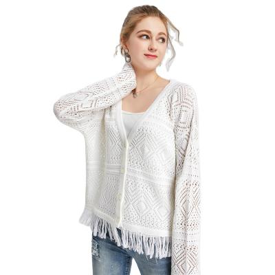 China Anti-wrinkle spring summer knitted clothes custom women's sweater crochet sweater and knitted top cardigan for sale