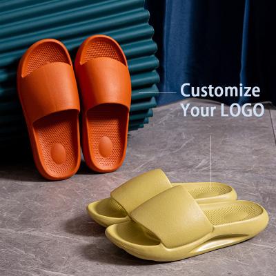 China Custom Black Plain Men's Pattern Slide Slipper Logo Women And Men Summer Unisex EVA Cushioning Sandals for sale