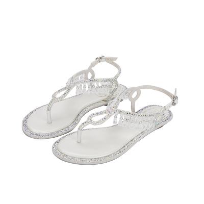 China High Quality Round Sandals Women Summer Sandals Ladies Beach Shoes Unique Flat Rubber Slippers 2022 for sale