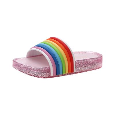 China Printed Boys Girls Shoes Kids Baby Bathroom Slippers Sandals Kids LED Summer Slippers Light Up PVC Baby Shoes for sale