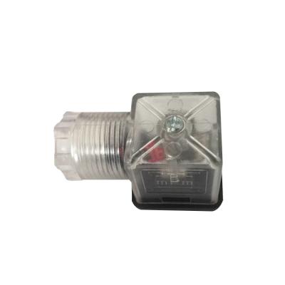 China Factory Solenoid Coil Connector Din43650A Voltage 24vDC Lead Type Plug for sale