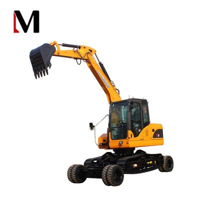 China Farms Mini Wheel Crawler Excavator X9 Wheel and Crawler Excavator Rhinoceros Crawler Wheel Excavator for sale