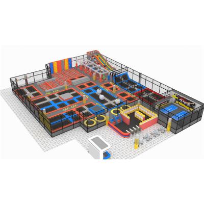 China With Amusement Park Commercial Kids Trampoline Protective Net Customized Indoor Trampoline Park For Kids for sale