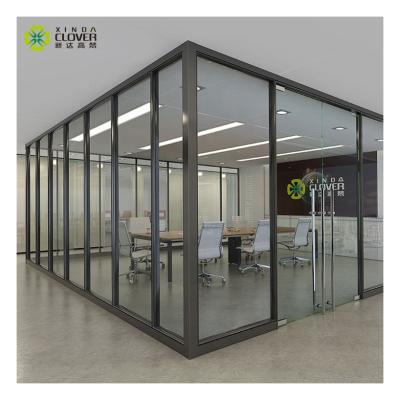 China Modern Design HK85 Modern Room Divider Glass Office 12mm Partition Wall for sale