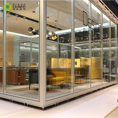 China High Quality Sound Proofing Office HK85 Height Full Glass Wall Partition Soundproof Partition Wall for sale