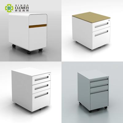 China Modern Steel Material 3 Drawers Filing Cabinet Lockable Pedestal Mobile Filing Storage Cabinet for sale