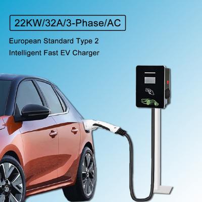 China AC Home Charging ZHT 22KW AC Home EV Charger Wall Box Plug - In Type - 2 Connector IEC 62196 CE Certified EV Fast Charging Station for sale