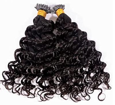 China Curly Loop Loose Wave I Tip Hair Extension Pre Bonded Brazilian Remy Human Hair Micro Links Bond Me Tip Hair for sale