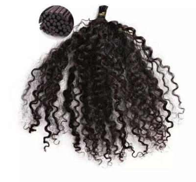 China Curly Curly 4b 4c Curly Tip Hair Extension Curly I Tip Micro Bonds Hair Extensions 3b 3c I Tip Hair for sale