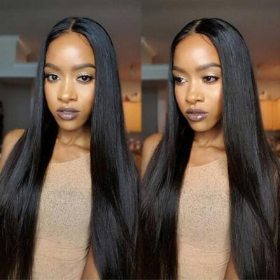 China Pre Plucked Curly 150% Density Full Lace Human Hair Long Straight Glueless Lace Front Human Hair Wig for sale