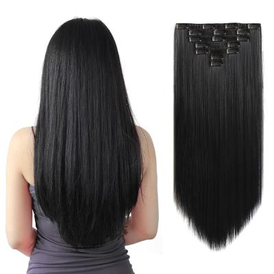 China Silky Straight Wave Clip In Hair Extensions 7pc/set 120g Clip In Hair Extensions 100% Hair Full Head Remy Hair for sale