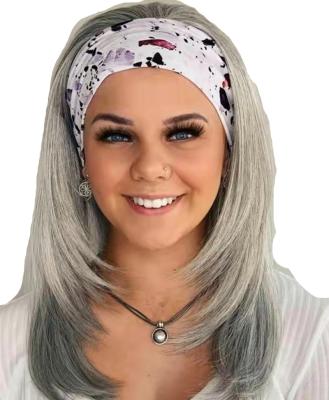 China Wholesale Silky Straight Wave Headband Wig Hair For Black Women, Silver Gray Raw Virgin Human Hair Headband Wigs for sale