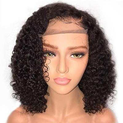 China Jerry Curl Human Hair Lace Front Wigs Hd Transparent Lace Hair Short Wigs Braided Short Full Wigs for sale