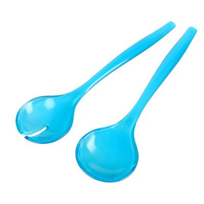 China Amazon Instrument Salad Serving Spoon Salad Fork Sustainable Hot Selling Durable Plastic Serving Spoon for sale