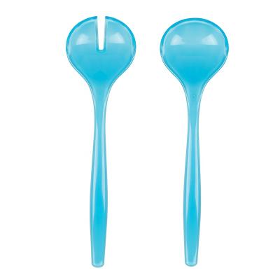 China Sustainable Modern Design Large Unique Vegan Organic Salad Smoothie Spoon Server Set Of 2 Pieces for sale