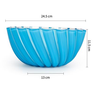 China Sustainable Hot Selling Nordic Double Mixing Bowls Sturdy Diameter 24.5cm Color Eco-friendly Bowl for sale