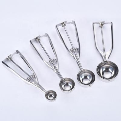 China Viable Mechanical Cookie Scoop Stainless Steel Stainless Steel With Trigger Ice Cream Scoop for sale