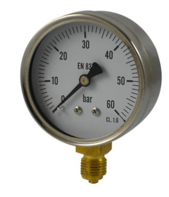 Chine connexion en laiton IP43 de barre de Ring Pressure Gauge 40Bar 100 d'encadrement de baïonnette de 75mm à vendre